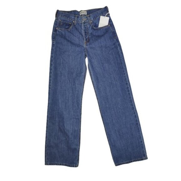 Etica Stanton Relaxed Wide Leg Fistral Medium Wash Button Fly Jeans 28x31 NWT - Picture 1 of 7